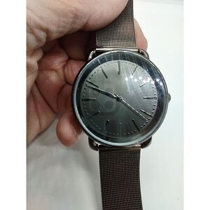 Black Face Watch W/Mesh Band